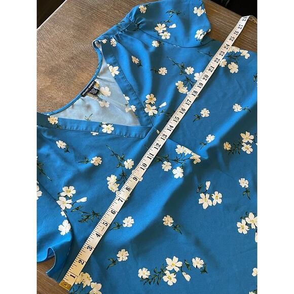 HILARY RADLEY Blue floral Top size XXL 2XL - Picture 7 of 8